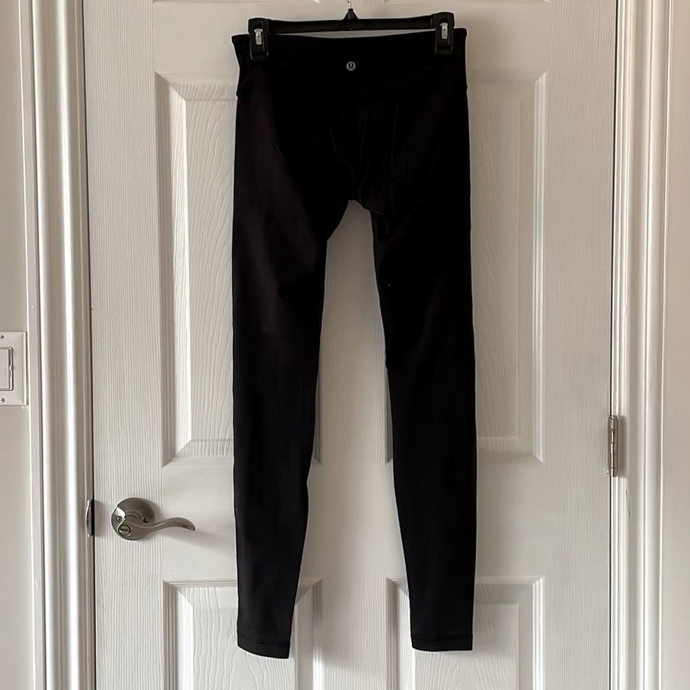 Lululemon Mid Rise Wunder Under Black Leggings